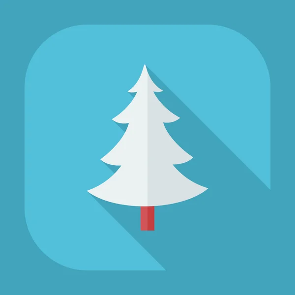 Flat modern design with shadow icons Christmas tree