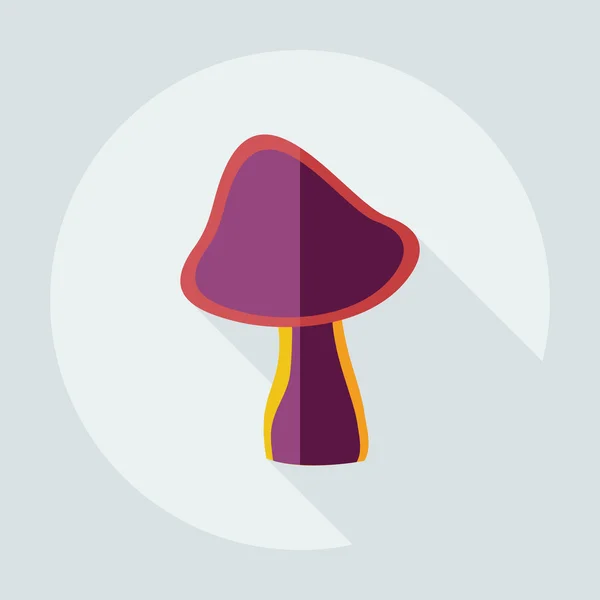 Flat modern design with shadow icons mushroom