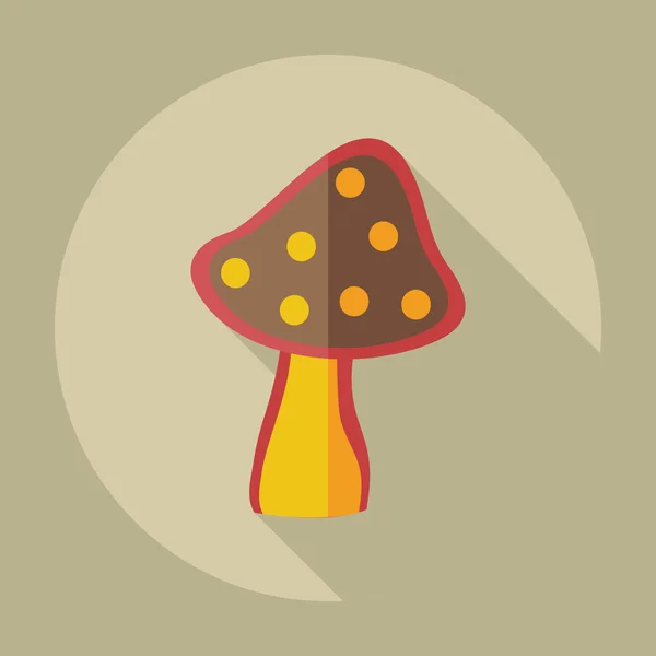 Flat modern design with shadow icons mushroom