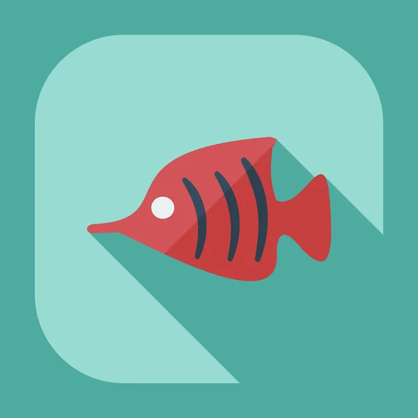 Flat modern design with shadow icons small fish