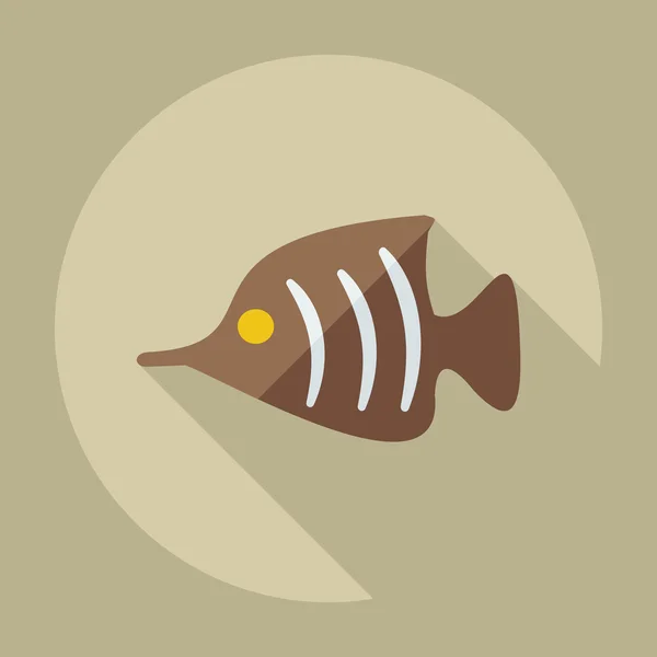 Flat modern design with shadow icons small fish