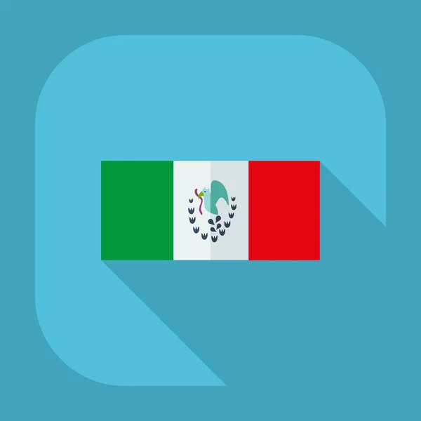 Flat modern design with shadow icons flag of Mexico