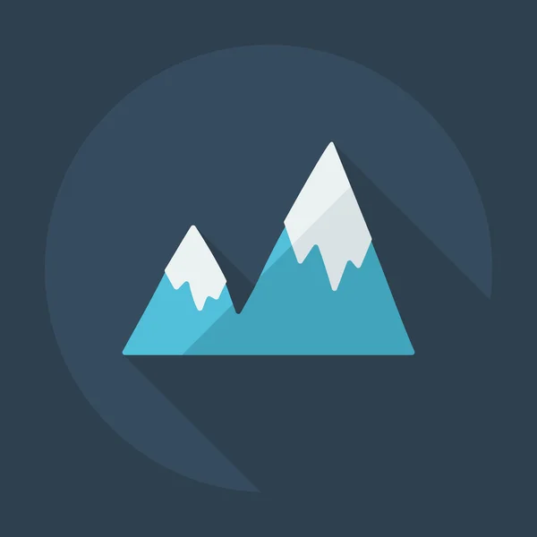 Flat modern design with shadow icons mountains