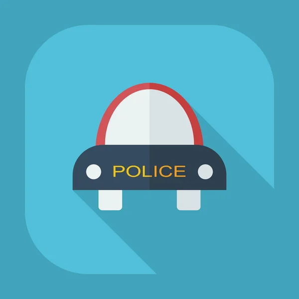 Flat modern design with shadow icons cop car