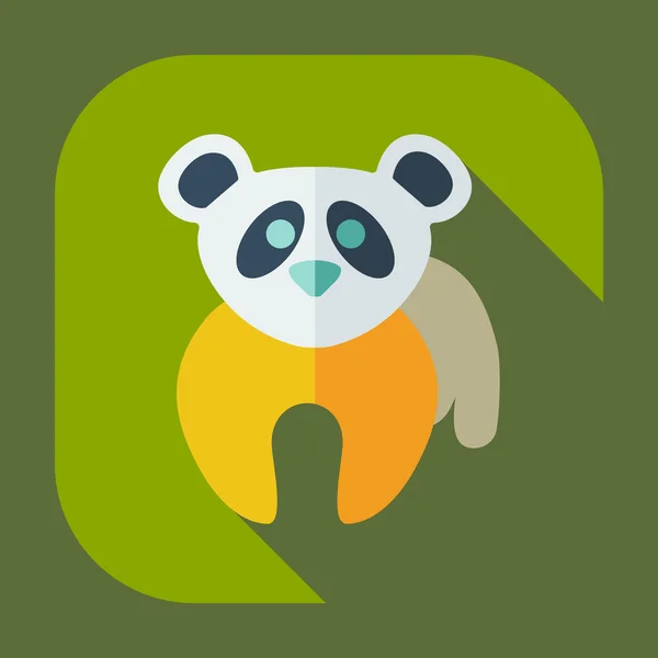 Flat modern design with shadow icons pandas