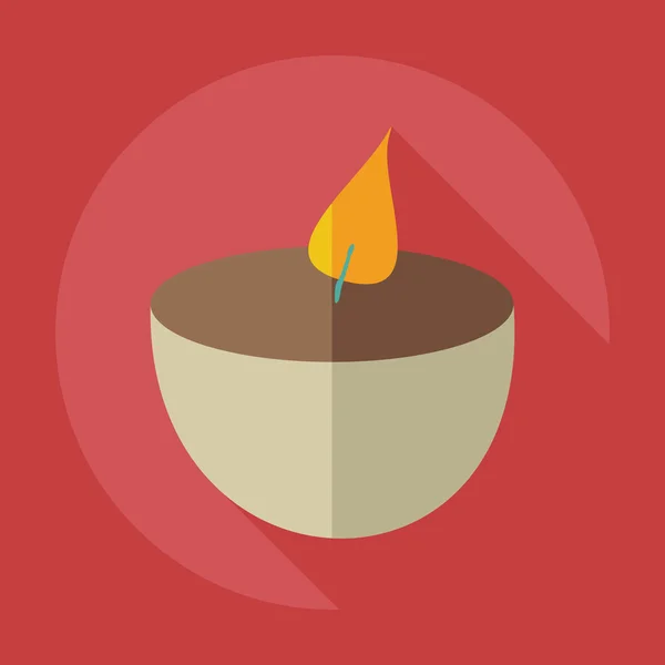 Flat modern design with shadow icons candle