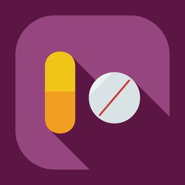 Flat modern design with shadow icons pills