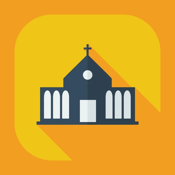 Flat modern design with shadow icons church