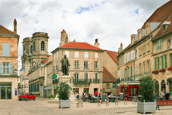 Street scene in the old French village Langres