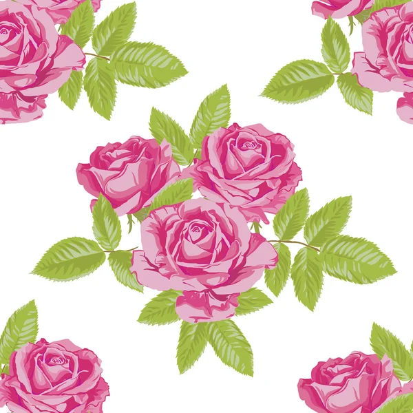 Seamless pattern with flowers rose