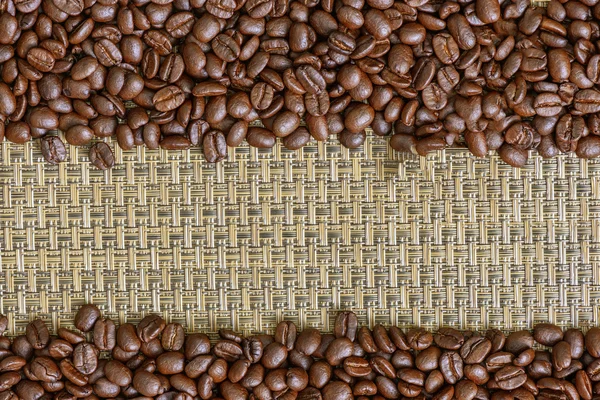 Coffee bean frame background for you text.