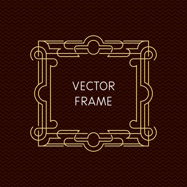 Vector mono line frame with copy space