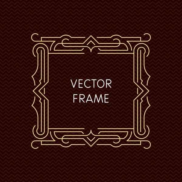 Vector mono line frame with copy space