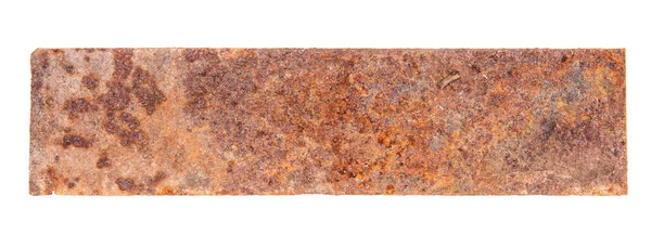 Rusty metal plate isolated on white background