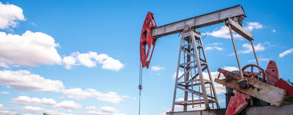 Oil pump in outdoors field