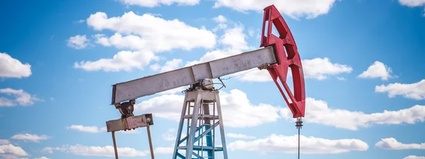 Oil pump in outdoors field