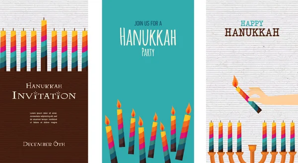 Three cards for jewish holiday , hanukkah