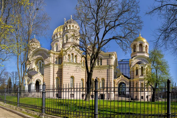 Russian orthodox cathedral of the Nativity of Christ in Riga, La
