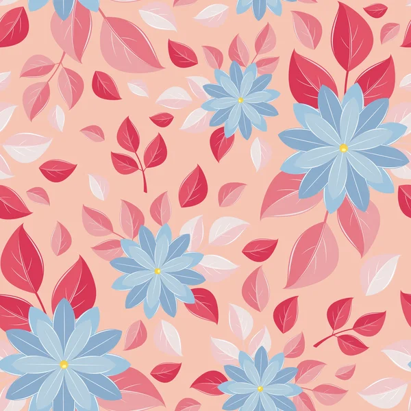 Seamless wall-paper, decorative flowers, pink background