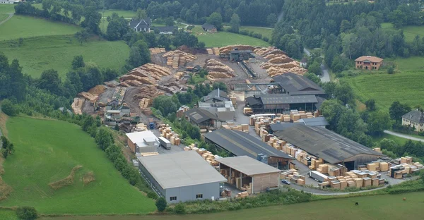 Wood processing company in the village of Sankt Sebastian