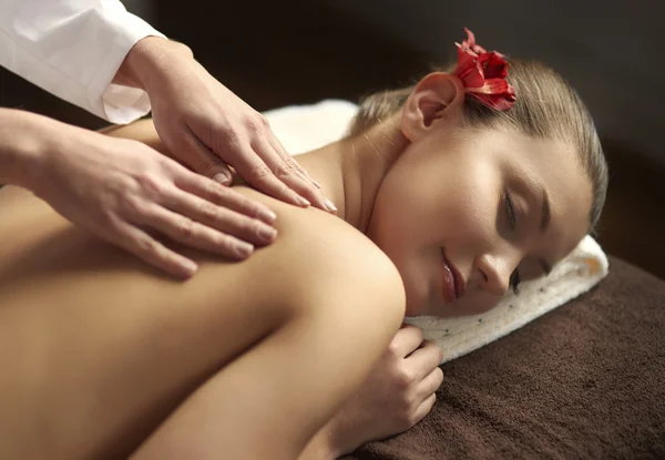 Woman lying during a spa treatment