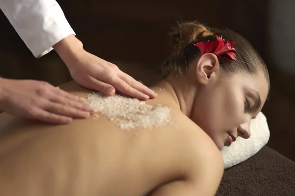 Woman lying during a spa treatment