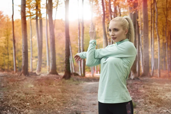 Woman focused before everyday jogging