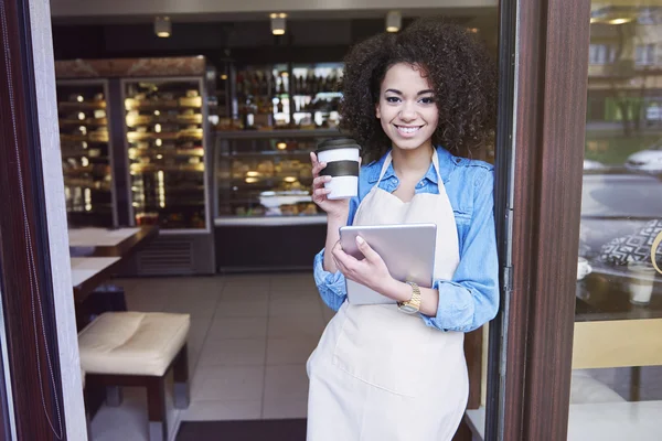 Young cafe owner