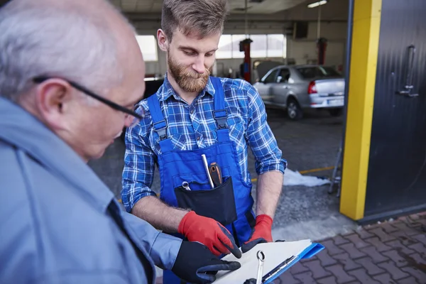 Planning monthly duties of cars mechanics