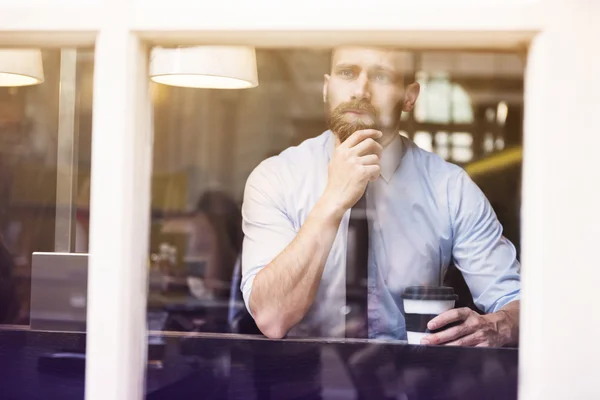 Successful business in cafe with coffee