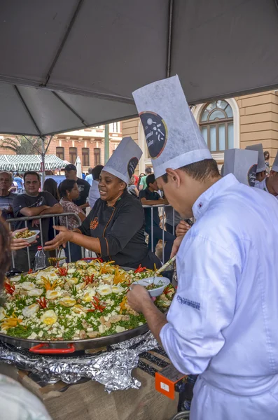 BELO HORIZONTE ,BRAZIL -JULY 05, 2015 .Traditional food and drinks on GASTRONOMY WEEK on Liberty Square in Belo Horizonte, Brazil Minas Gerais on JULY 05, 2015.