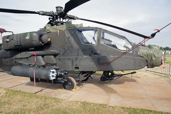 Military Apache AH-64D combat helicopter
