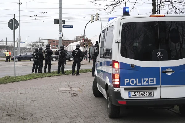 Police presence in Magdeburg