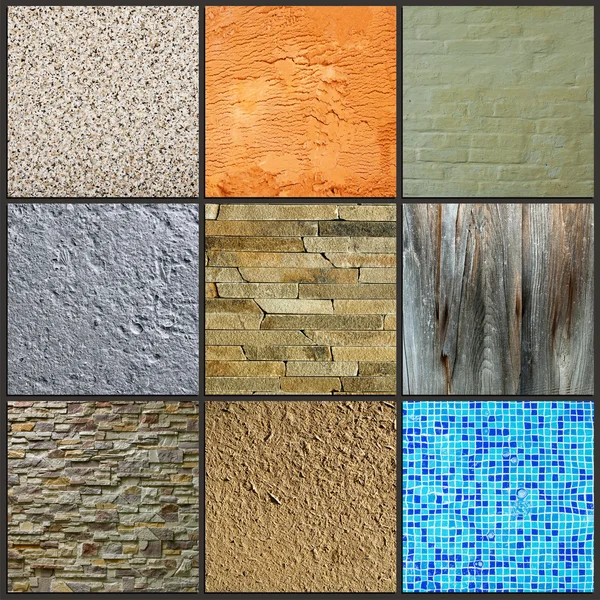 Set background image surface at different brick, wood, stone.