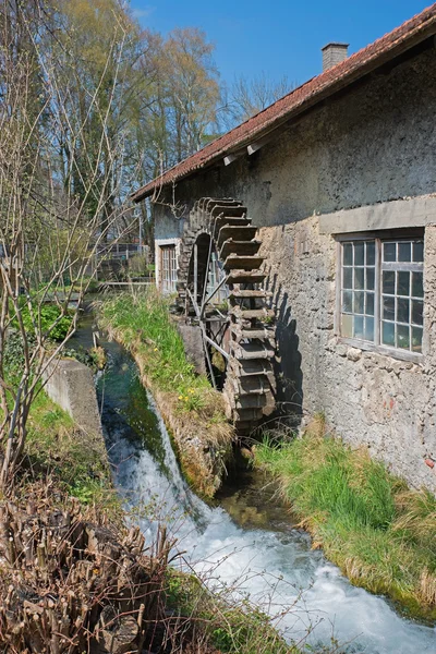 Historic water wheel at work