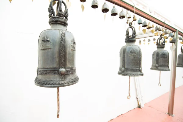 Bangkok, Thailand - Nov 10, 2015 Old bells for people to ring to