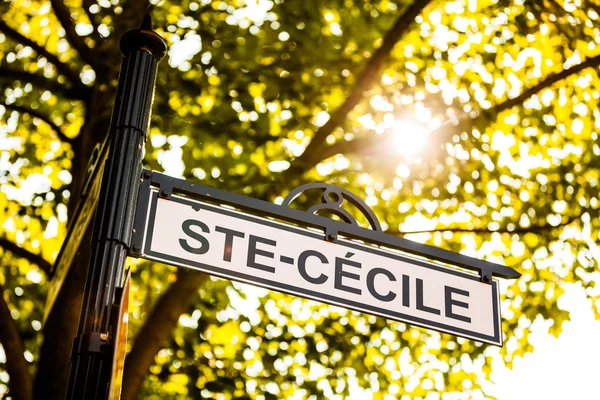 Ste-Cecile Street Sign in the Poor Trois-Riviere Area