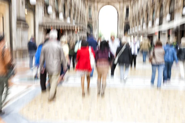 Shopping spree, zoom effect, motion blur