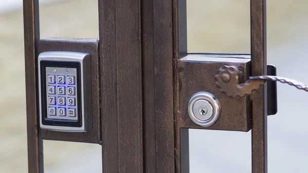 The metal door with  secure code
