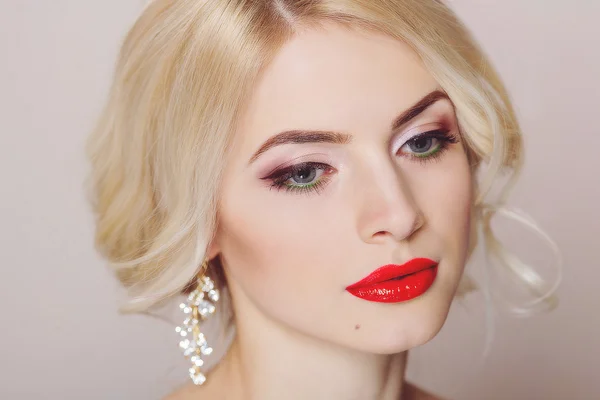 Beautiful girl with bridal make-up