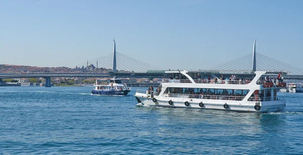 Istanbul, Turkey, April, 03, 2016, passenger boat, Golden Horn,
