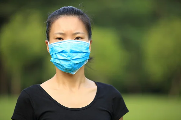 Asian woman wear face mask