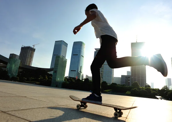 Skateboarder skateboarding