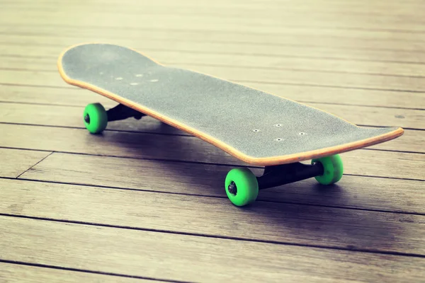 Skateboard deck in park