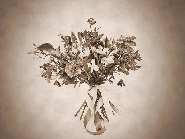 Beautiful sepia flowers bouquet