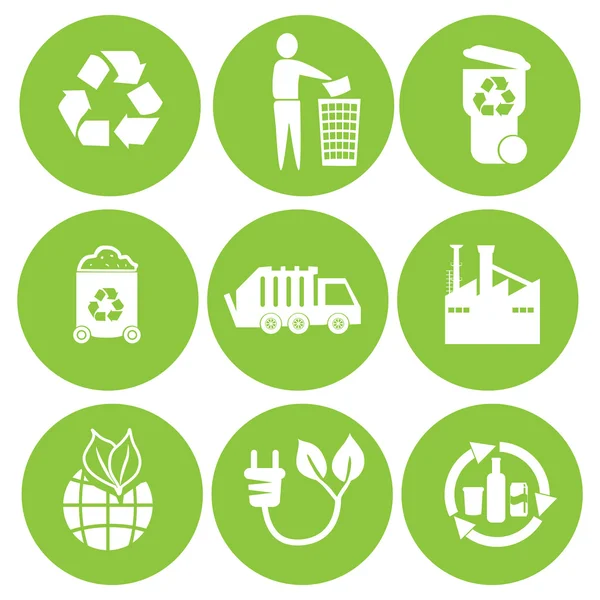 Recycling icons set