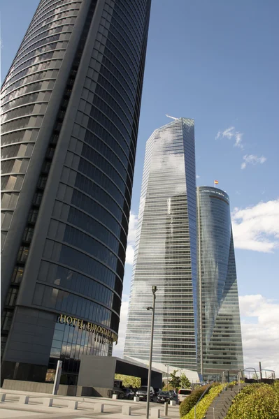 Skyscrapers in business park Cuatro Torres in Madrid