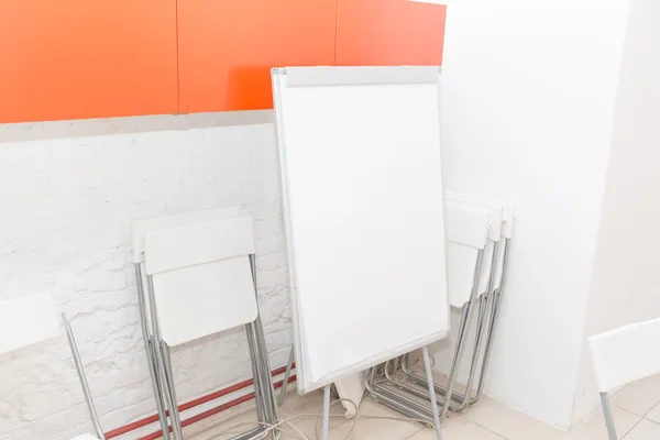 Boards for presentations in white interior