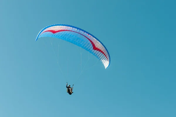 Paraglider in the air