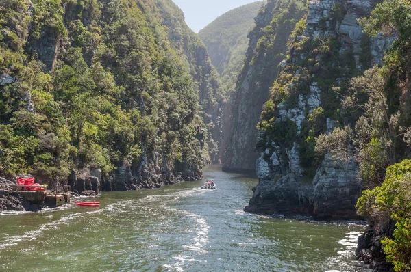 Speedboat entering the Storms River gorge